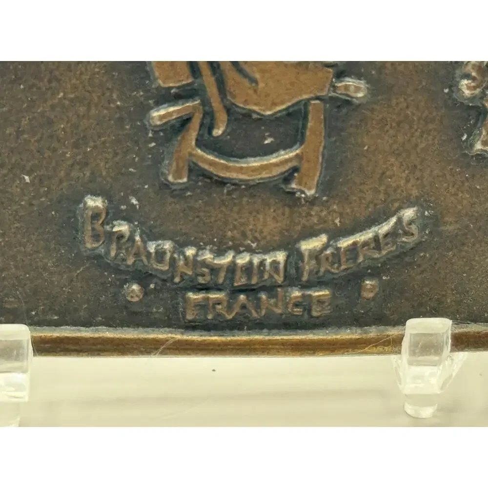 Zig-Zag Belt Buckle Zig Zag Advertising Vintage Collectible France Used Item
